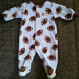 Carter's Snap Up Football Footie One Piece Pajamas